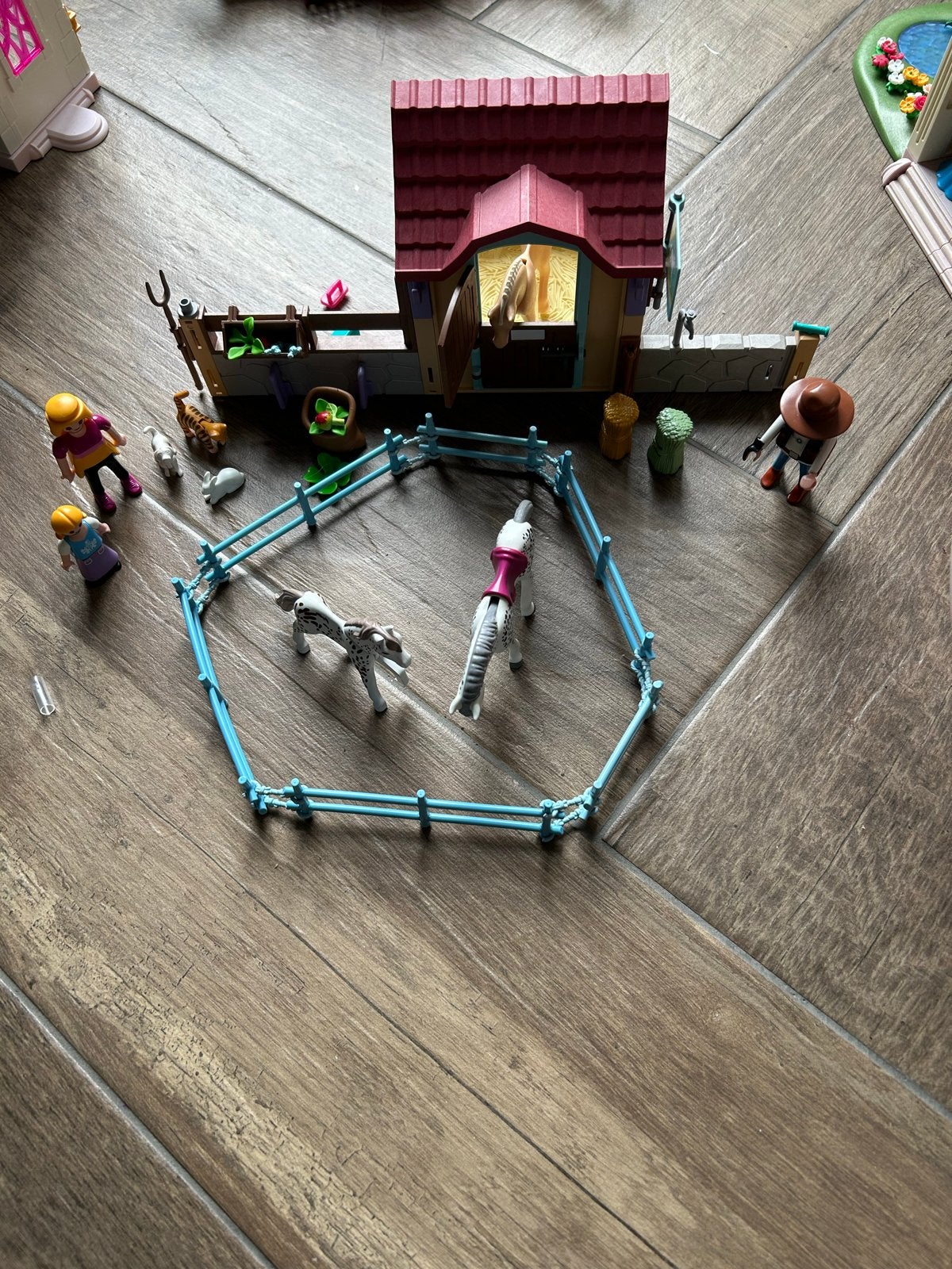 Playmobil Paardenstal met paarden en figuren, Ophalen of Verzenden, Gebruikt, Jongen of Meisje