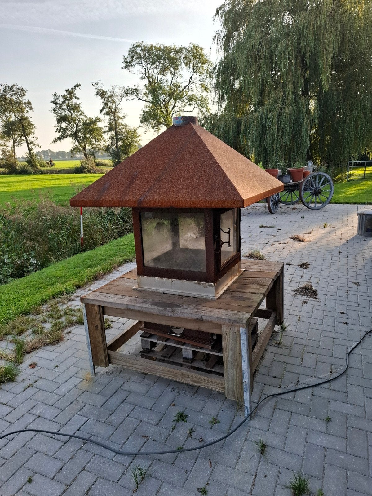 haard voor veranda of in mancave, Tuin en Terras, Ophalen, Gebruikt