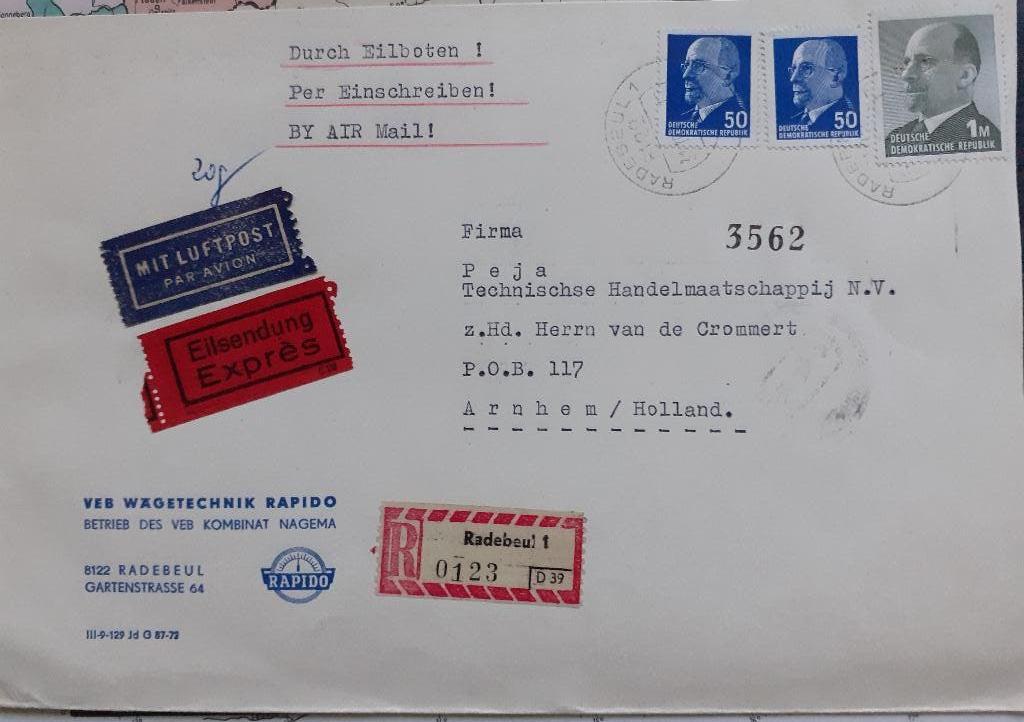 Luchtpost DDR envelop, Ophalen of Verzenden, Envelop