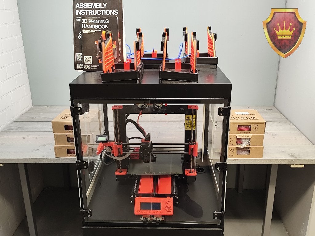 Original Prusa i3 MK3S met MMU3 Multi-Material - afgeprijsd, Zo goed als nieuw, Nvt, Filament, Nvt
