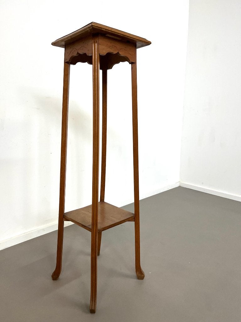 Antiek vintage eiken plantenstandaard uit de jaren 40, Antiek en Kunst, Antiek | Woonaccessoires, Ophalen
