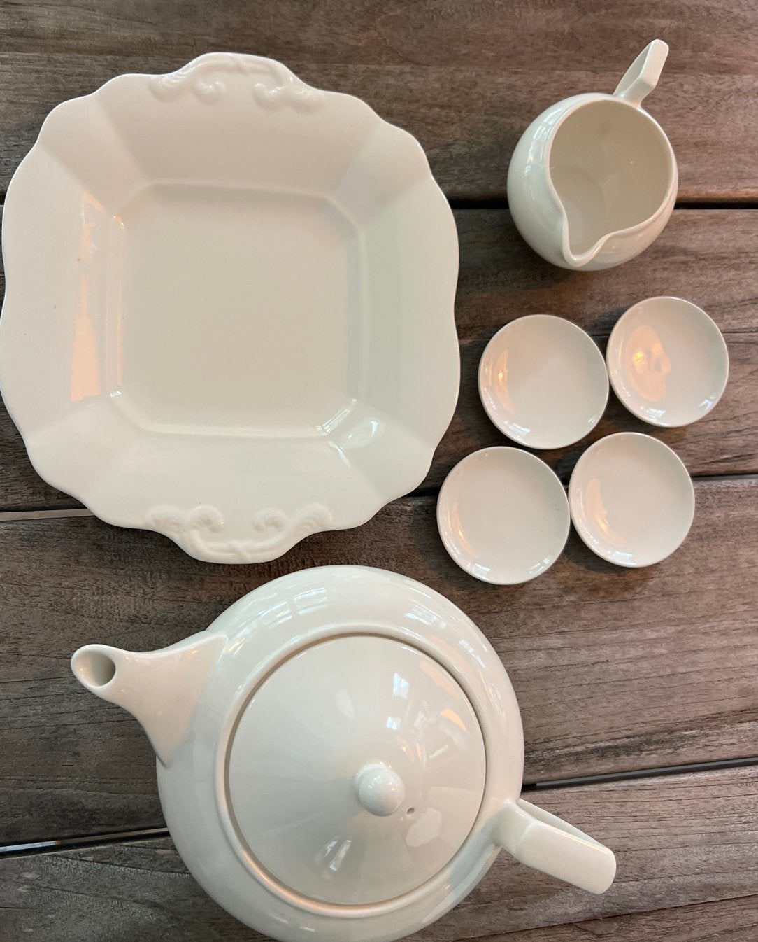 Wedgwood Traditional Theepot, Melkkan en Schalen Set, Ophalen of Verzenden