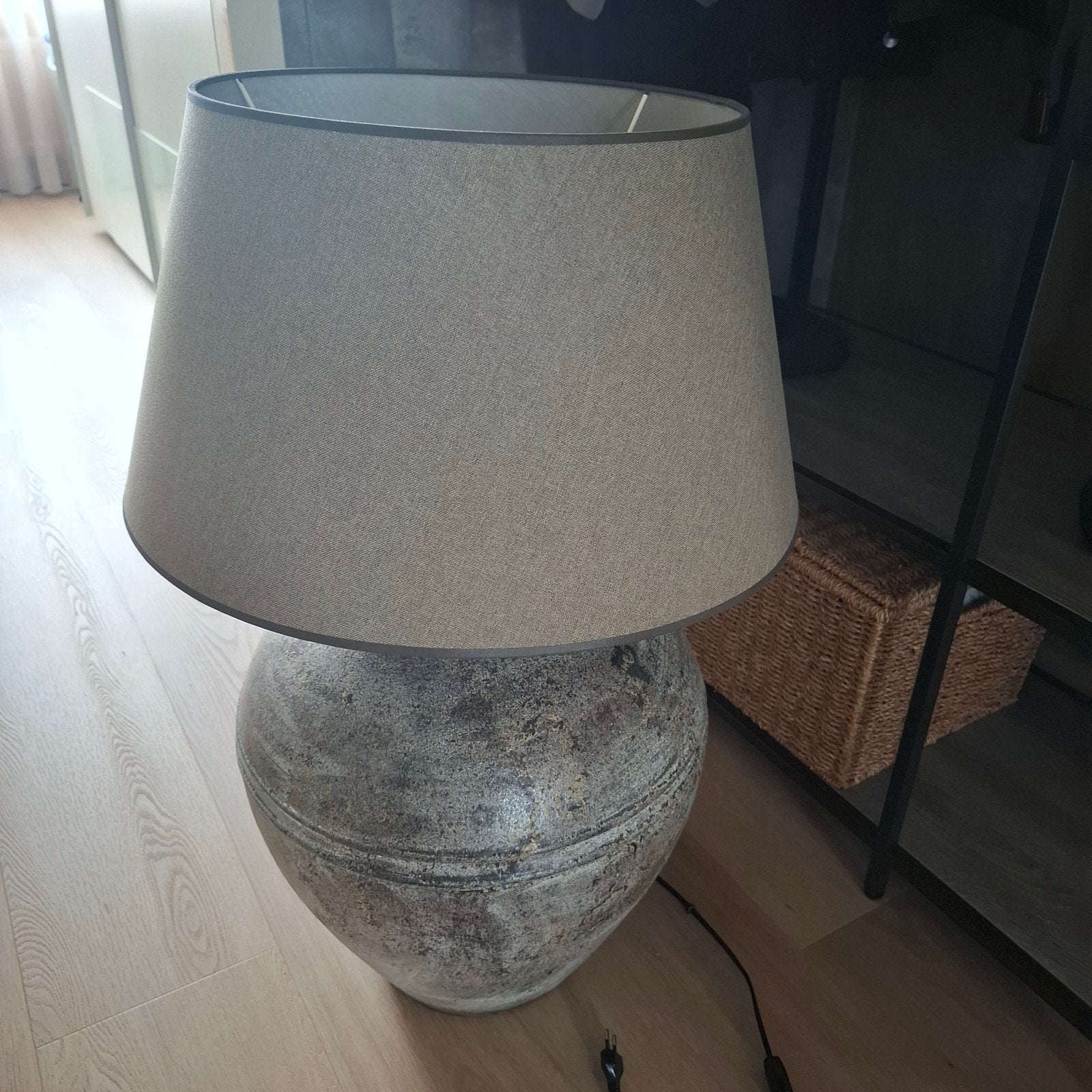 Grote kruiklamp met kap - 80 cm hoog, 50 cm breed, Ophalen of Verzenden