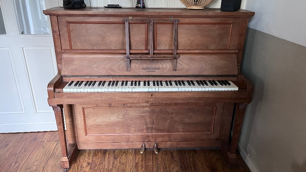 Piano Hopkinson gratis, Ophalen, Gebruikt, Bruin, Piano