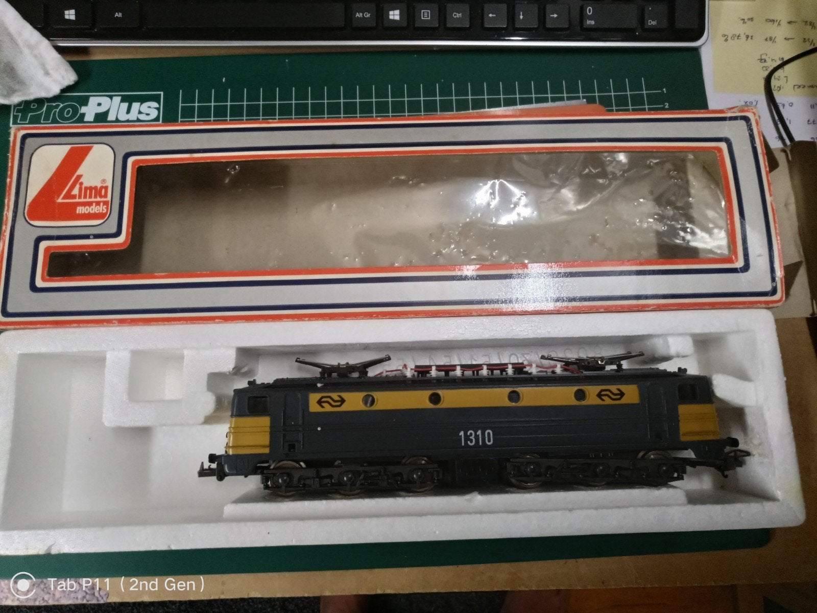 Lima H0 1310 NS Locomotief met pantografen en dak kabels, Hobby en Vrije tijd, Gebruikt, Ophalen of Verzenden, NS, Lima