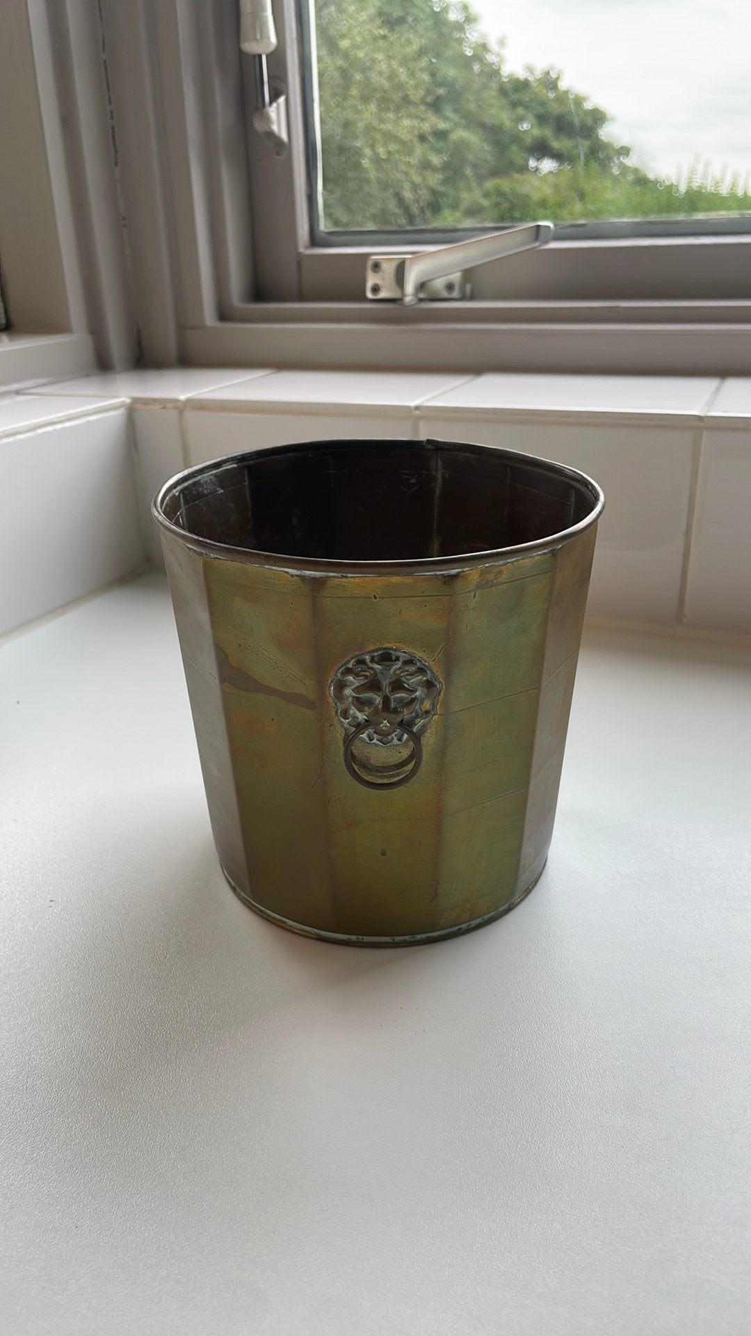 Antieke Hollandse koperen cachepot, Ophalen of Verzenden, Gebruikt, Overige materialen