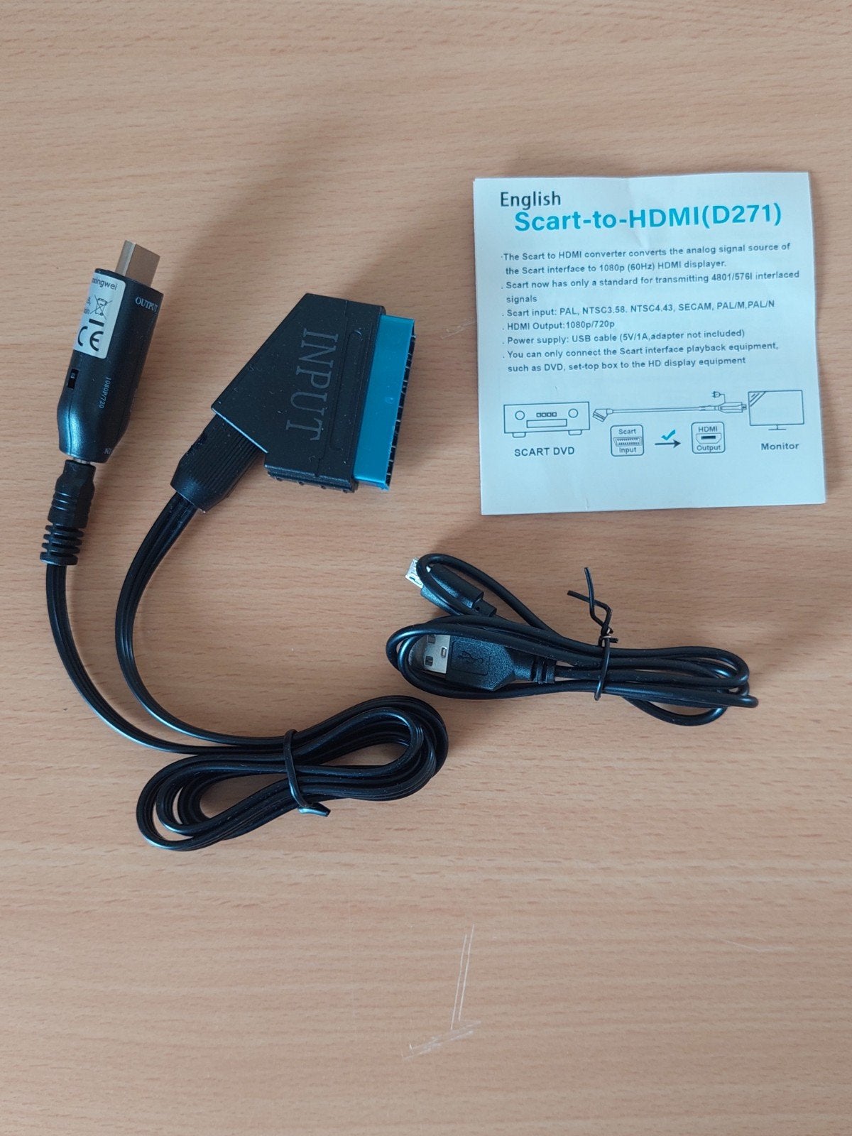 Scart to HDMI kabel, Audio, Tv en Foto, Audiokabels en Televisiekabels, Ophalen of Verzenden, Nieuw, Minder dan 2 meter, HDMI-kabel