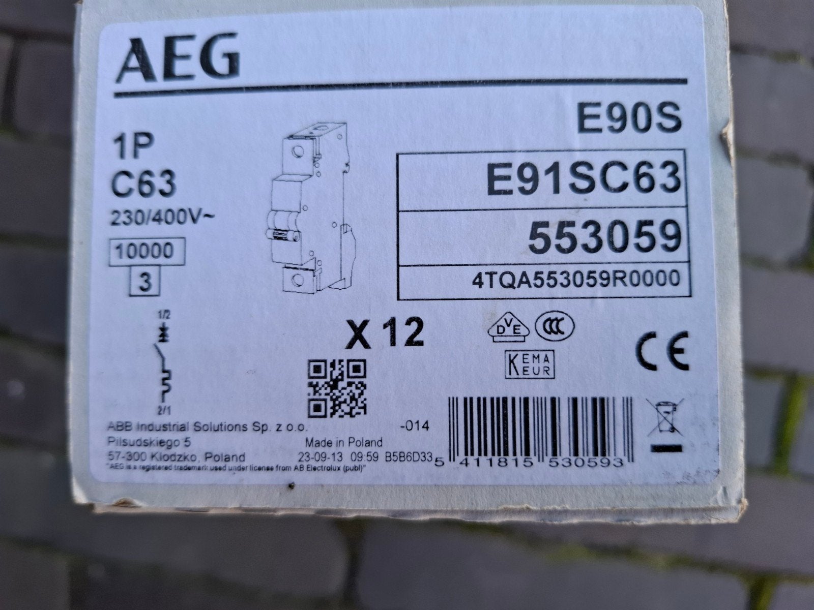 C63 enkel polig installatie-Automaat van AEG 12 stuks, Ophalen of Verzenden