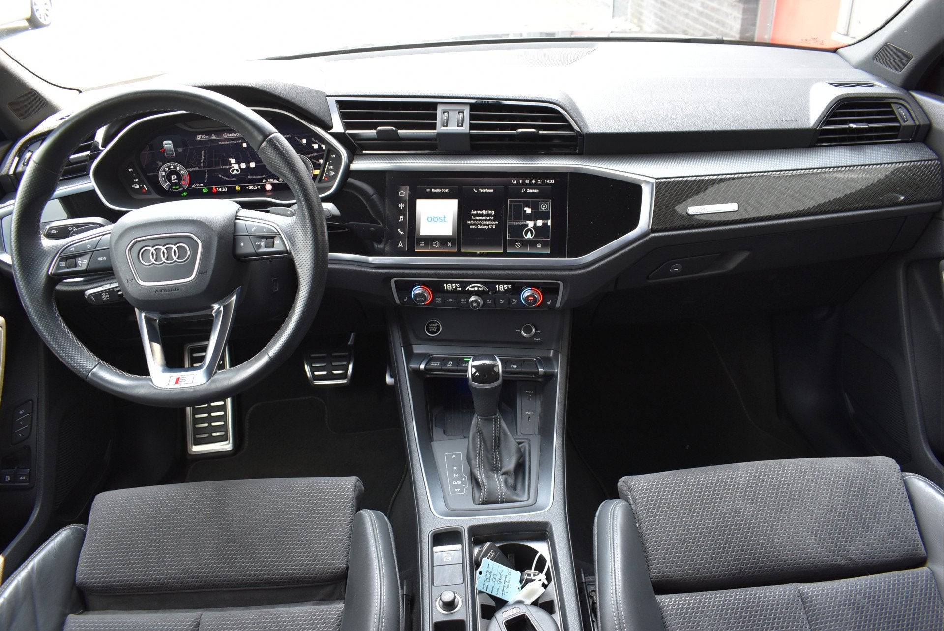 Audi Q3 Sportback 45 TFSI e 2x S-line Adaptive cruise, Virtu, Gebruikt, Euro 6, Leder en Stof, Hybride Elektrisch/Benzine