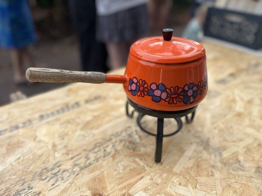 Vintage Brabantia Diana Diane fonduepan met onderstel, Verzamelen, Ophalen of Verzenden, Huis en Inrichting