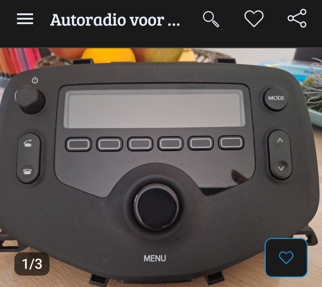 Citroën C1 autoradio met Bluetooth - Model 86120-0H050, Ophalen of Verzenden, Gebruikt