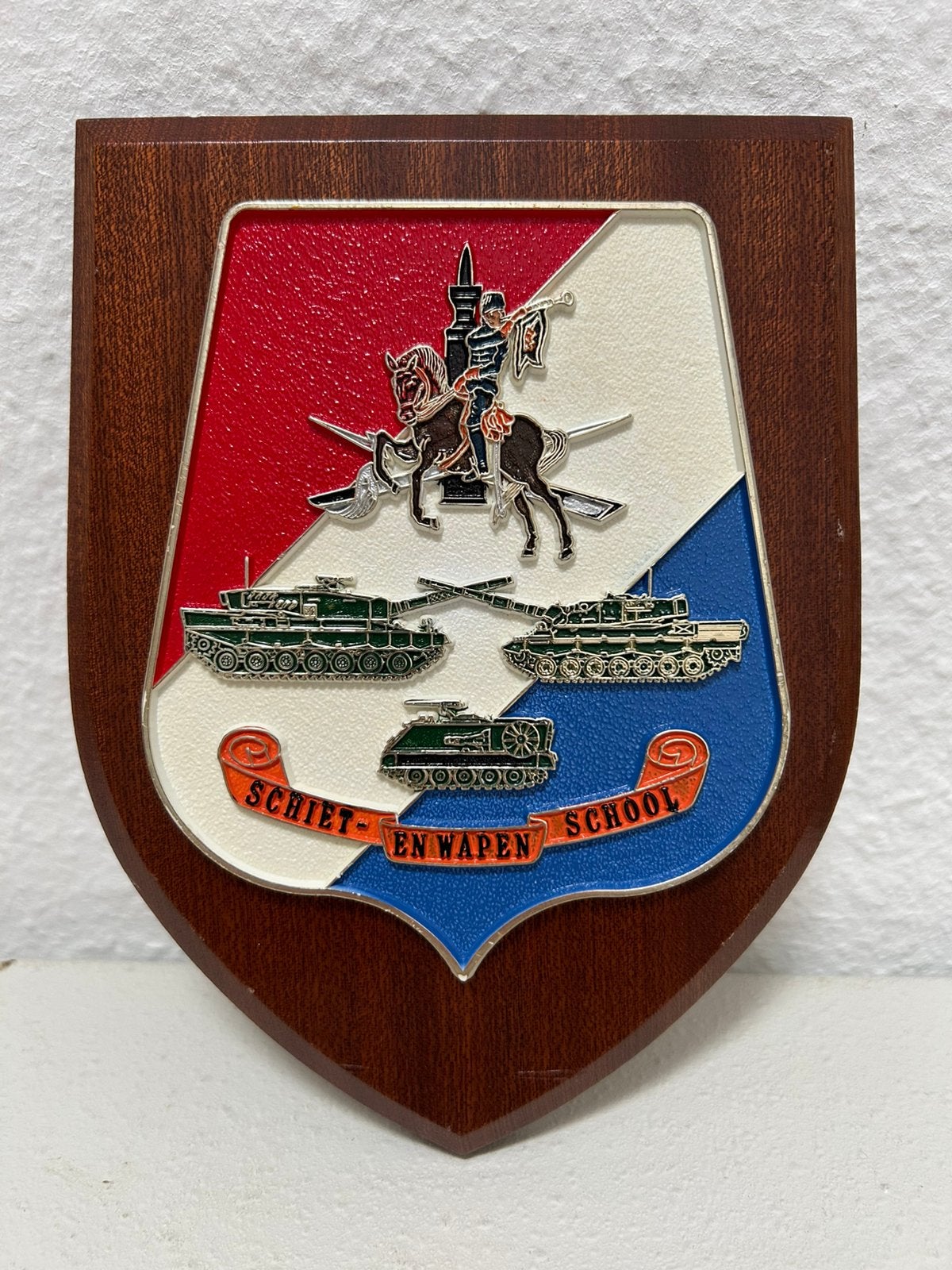 Wapenschild Schiet & Wapen School, Ophalen of Verzenden, Landmacht, Nederland, Embleem of Badge