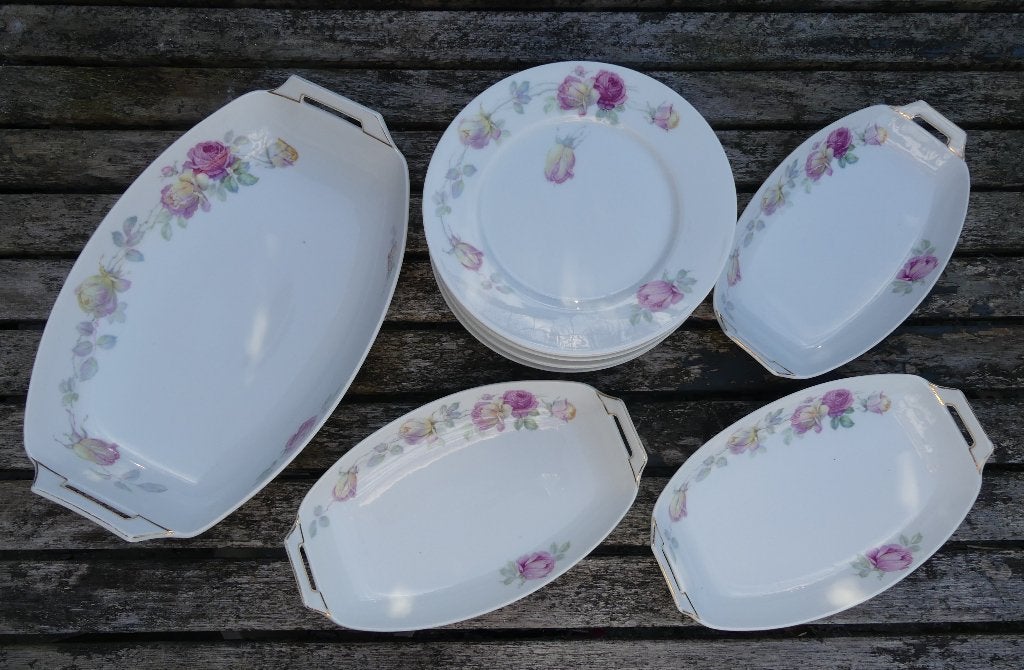 Thomas Bavaria Roosjes High Tea / Serveer / Lunch Set, Overige merken, Klassiek, Nieuw, Ophalen of Verzenden
