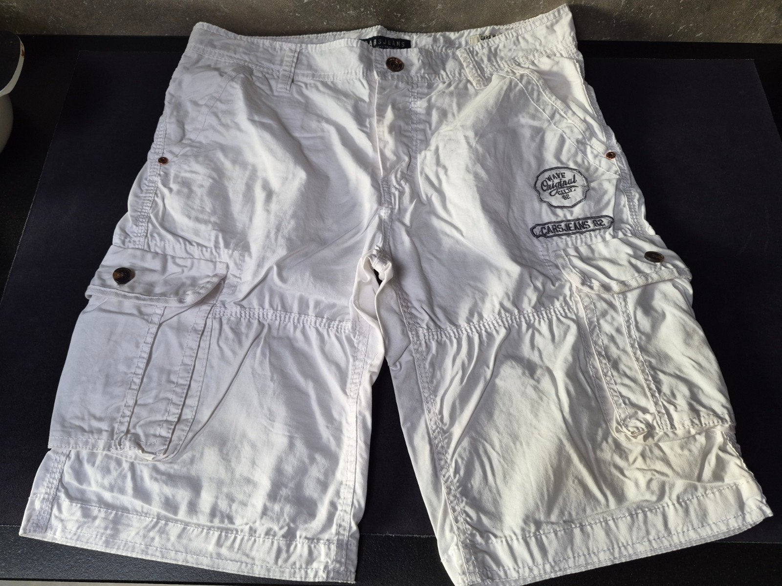 Cars jeans, korte broek,  zgan, mt. L, wit, Cars Jeans, Wit, Overige maten, Ophalen of Verzenden