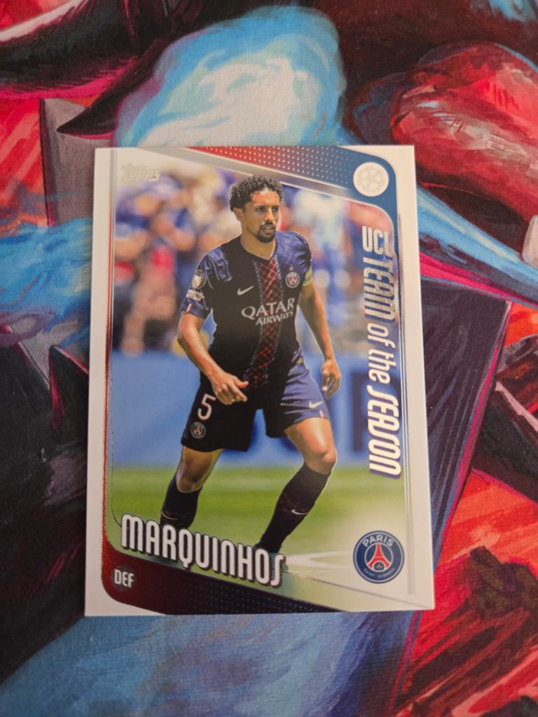 Topps Marquinhos UCL Team of the Season kaart, Ophalen of Verzenden, Nieuw, Buitenlandse clubs, Spelerskaart