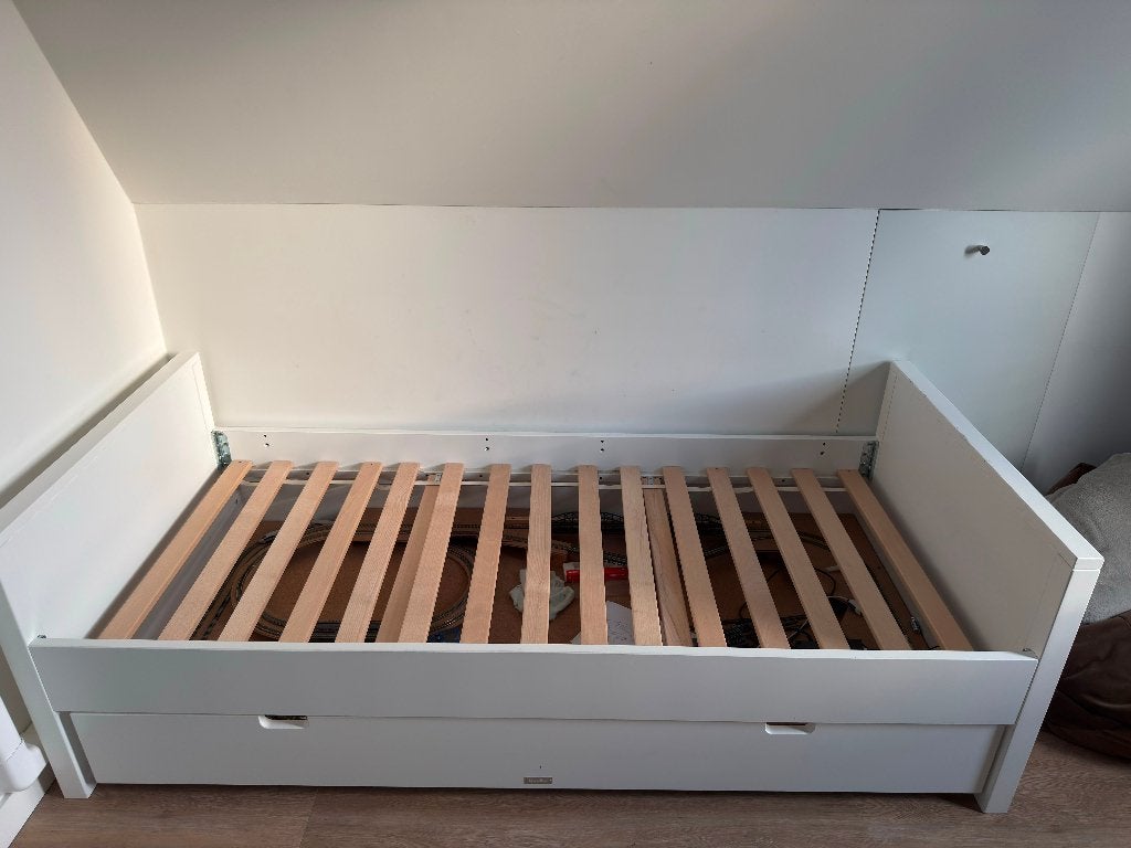 eenpersoons bed, Huis en Inrichting, Ophalen, Gebruikt, 90 cm, Eenpersoons