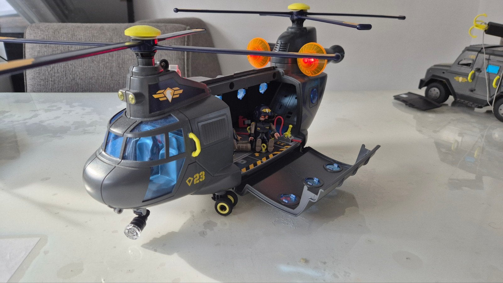 Playmobil Helikopter met figuren en accessoires, Ophalen of Verzenden, Zo goed als nieuw, Jongen of Meisje