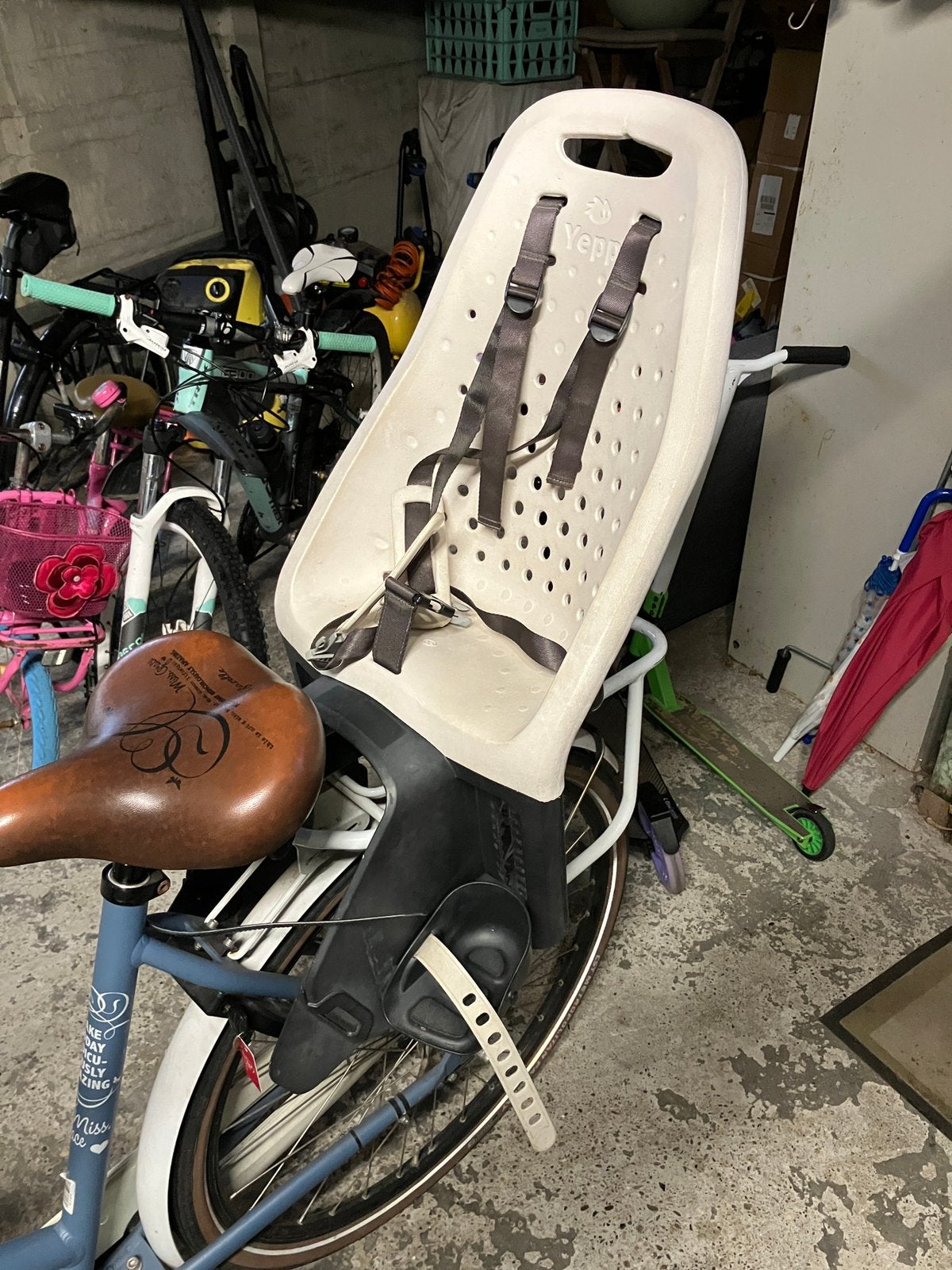 Yepp fietsstoel achterzit, Ophalen, Achterzitje, 9 t/m 18 kg, Gebruikt