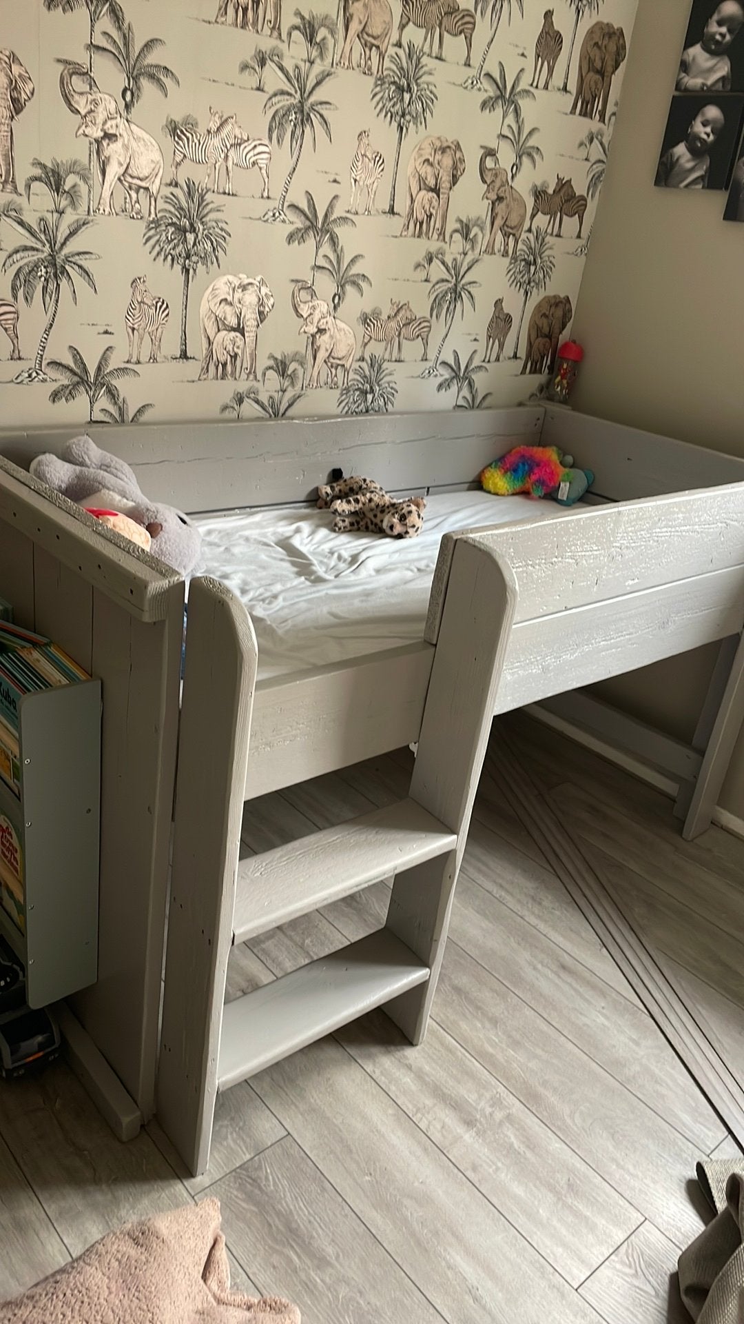Halfhoogslaper met matras en lattenbodem, Ophalen, Gebruikt, Minder dan 160 cm, 190 cm of minder