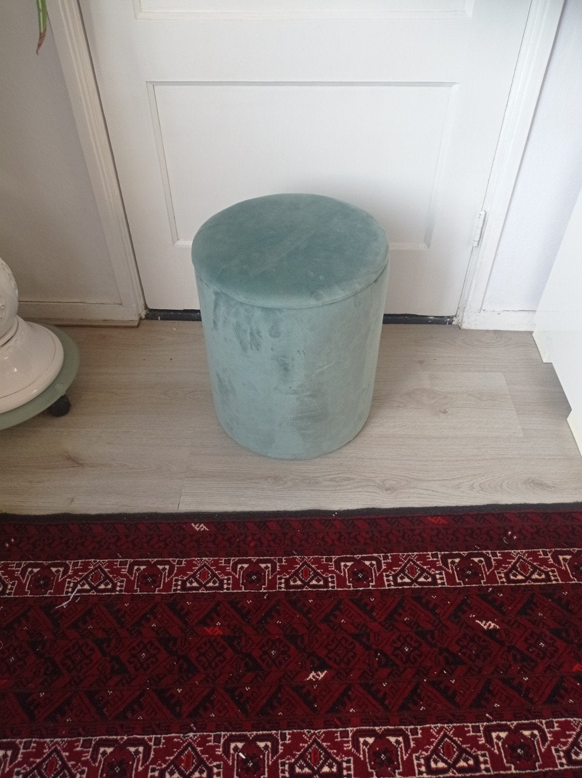 Poef met opbergruimte hoogte 40 diameter 35 cm, Minder dan 50 cm, Rond, Minder dan 50 cm, Ophalen of Verzenden