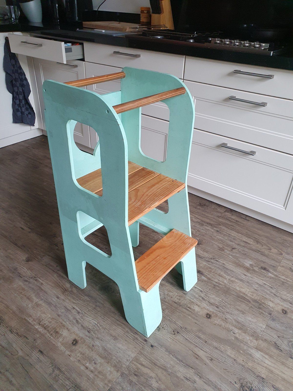 Montessori Leertoren / Keukenhulpje - Mintgroen, Ophalen, Gebruikt, Overige typen