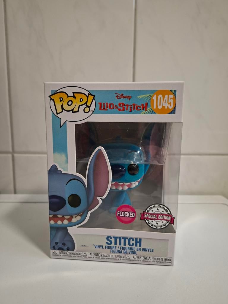 Funko Pop! Disney Lilo & Stitch - Stitch (Flocked) #1045, Ophalen of Verzenden, Overige figuren, Nieuw, Beeldje of Figuurtje