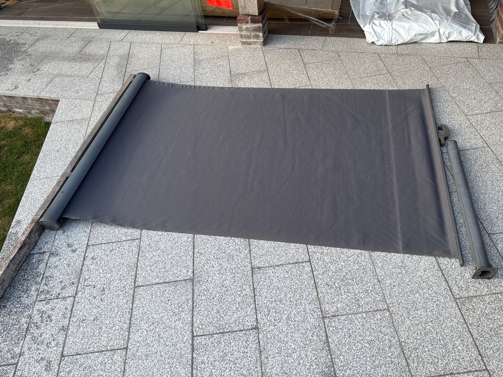 Zijscherm/Windscherm - Grijs - Gebruikt, Ophalen, Gebruikt, Overige typen, 250 cm tot 450 cm