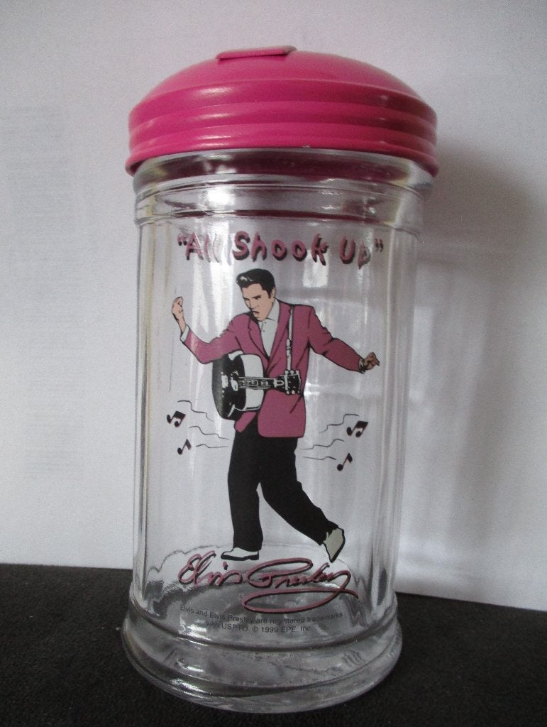 ELVIS PRESLEY : Mooie, Glazen SUIKER-Strooier., Ophalen of Verzenden, Nieuw, Gebruiksvoorwerp