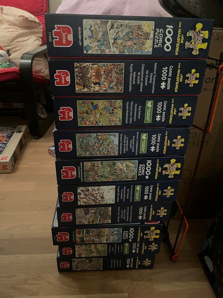 10 Jan van Haasteren Puzzels 1000 Stukjes, Ophalen of Verzenden, 500 t/m 1500 stukjes, Gebruikt, Legpuzzel