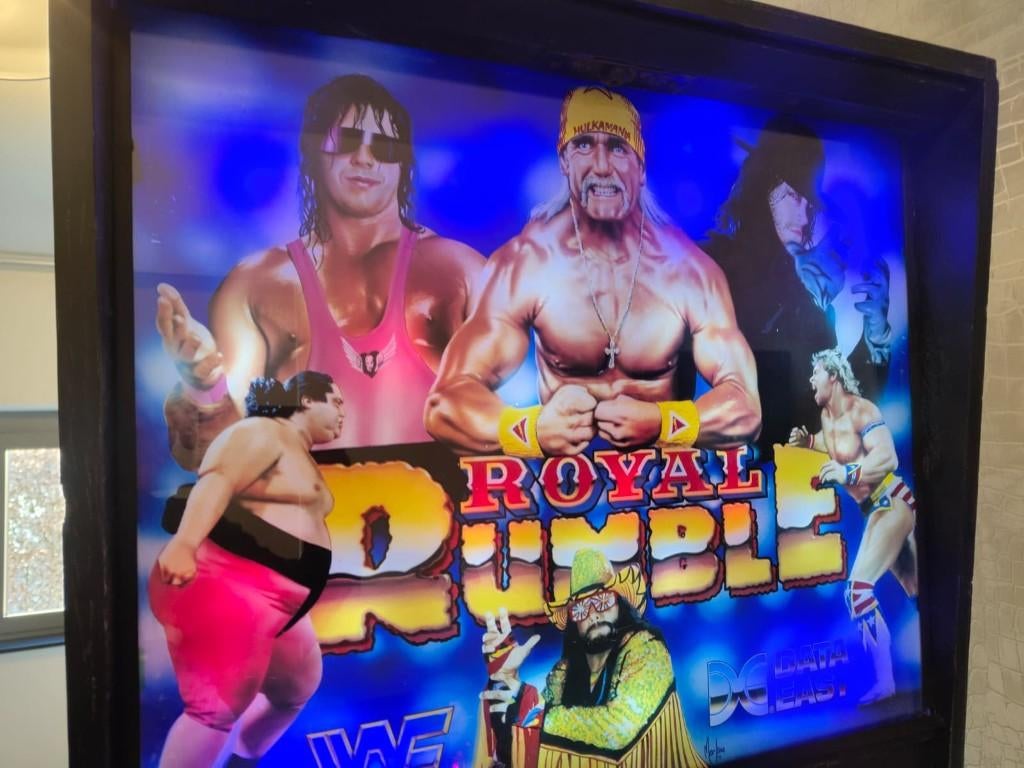 WWF Royal Rumble Flipperkast Full LED Upgrade, Verzamelen, Automaten | Flipperkasten, Gebruikt, Dot-matrix, Flipperkast, Data East