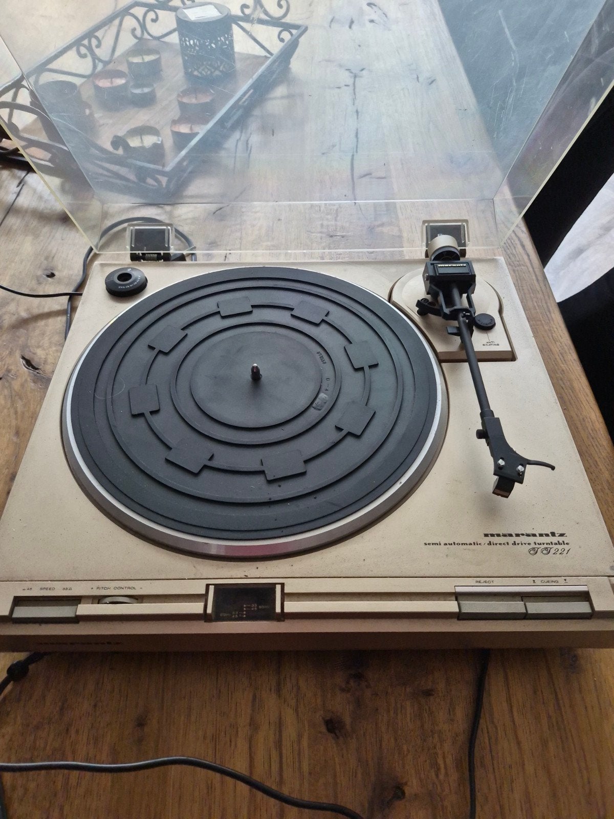 Marantz TT221 semi-automatische direct drive platenspeler, Overige merken, Gebruikt, Automatisch, Ophalen of Verzenden