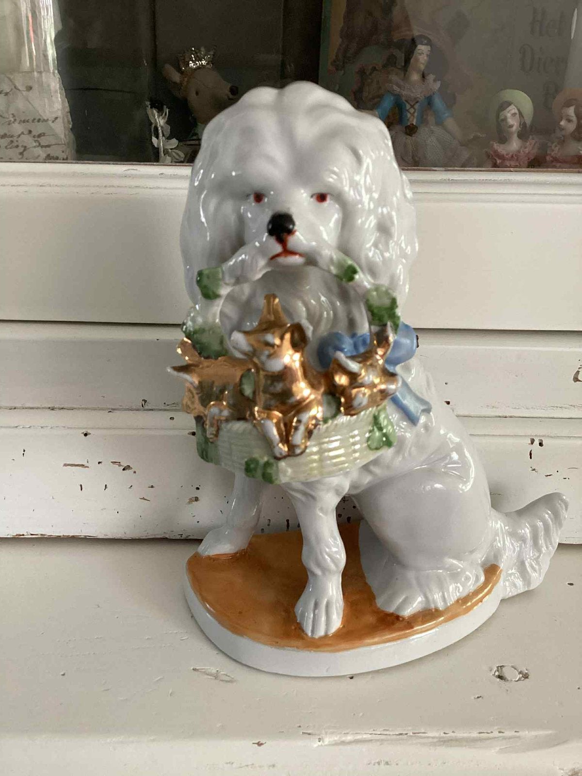 Brocante honden beeldje, Antiek en Kunst, Verzenden