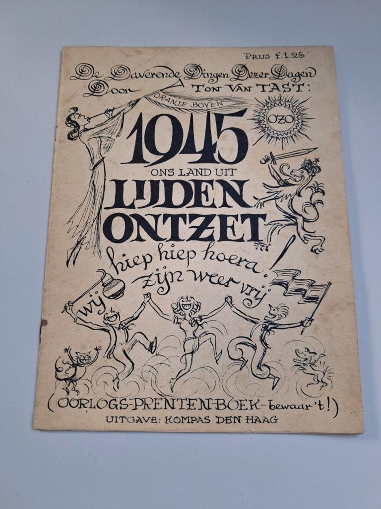Oorlogs prenten / stripboek 1945 - Ton van Tast, Verzamelen, Militaria | Tweede Wereldoorlog, Overige soorten, Boek of Tijdschrift
