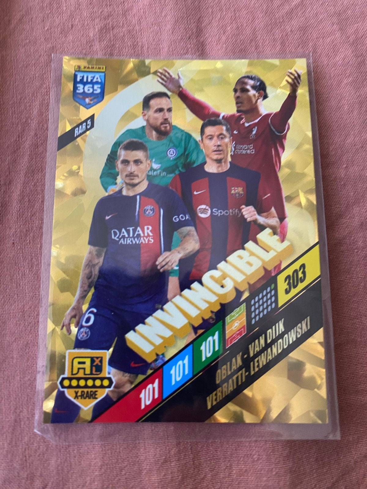 Panini FIFA 365 2024 Adrenalyn XL Invincible X-Rare Kaart, Ophalen, Nieuw, Losse kaart, Foil