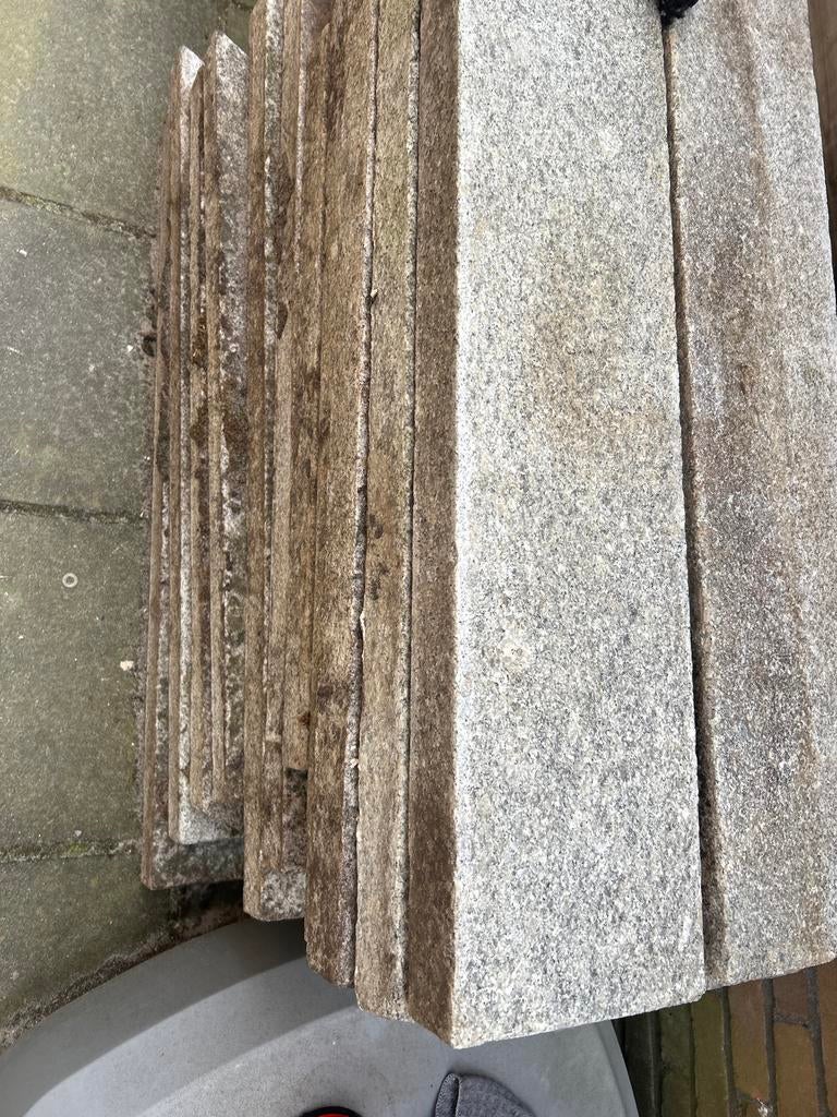 Natuursteen balken stenen tegels 1 m bij 20 cm 5 cm dik, Ophalen, Gebruikt, 5 tot 10 m², Natuursteen