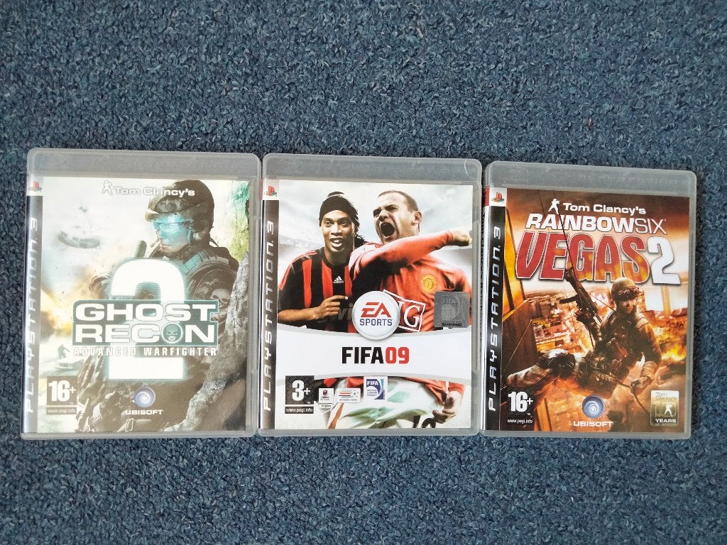 PS3 Games: Ghost Recon 2, FIFA 09, Rainbow Six Vegas 2, Ophalen, Online, Gebruikt, Shooter