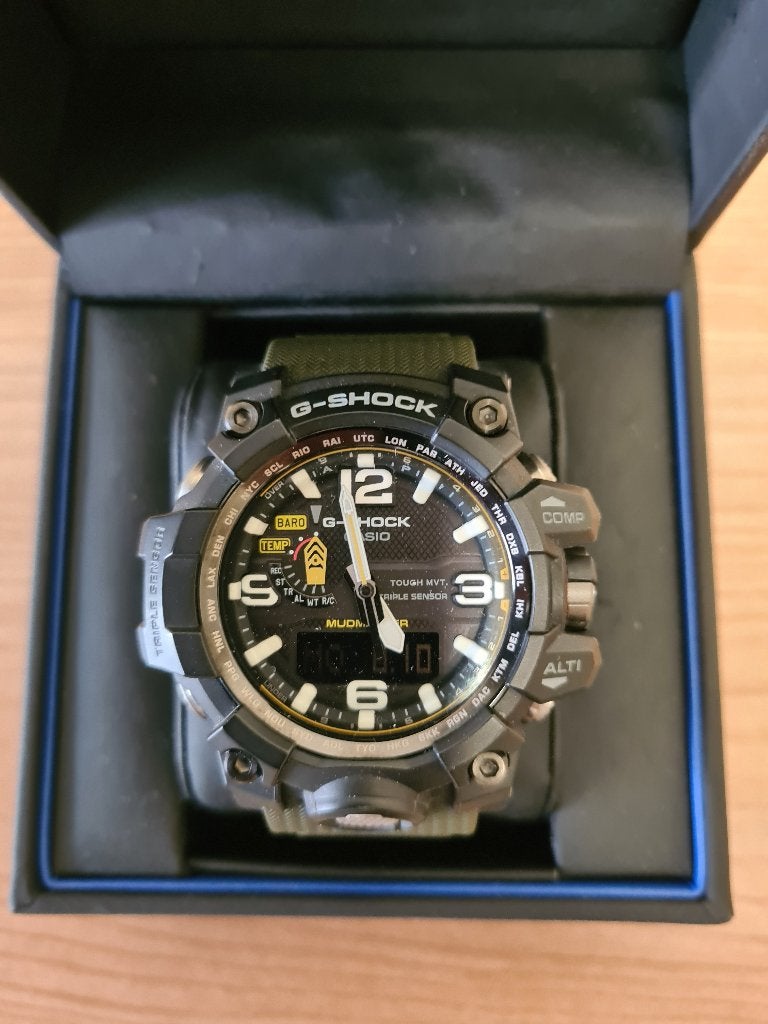 Casio Mudmaster GWG-1000-1A3 zwart/groen TOPCONDITIE, Casio, Kunststof, Polshorloge, Kunststof