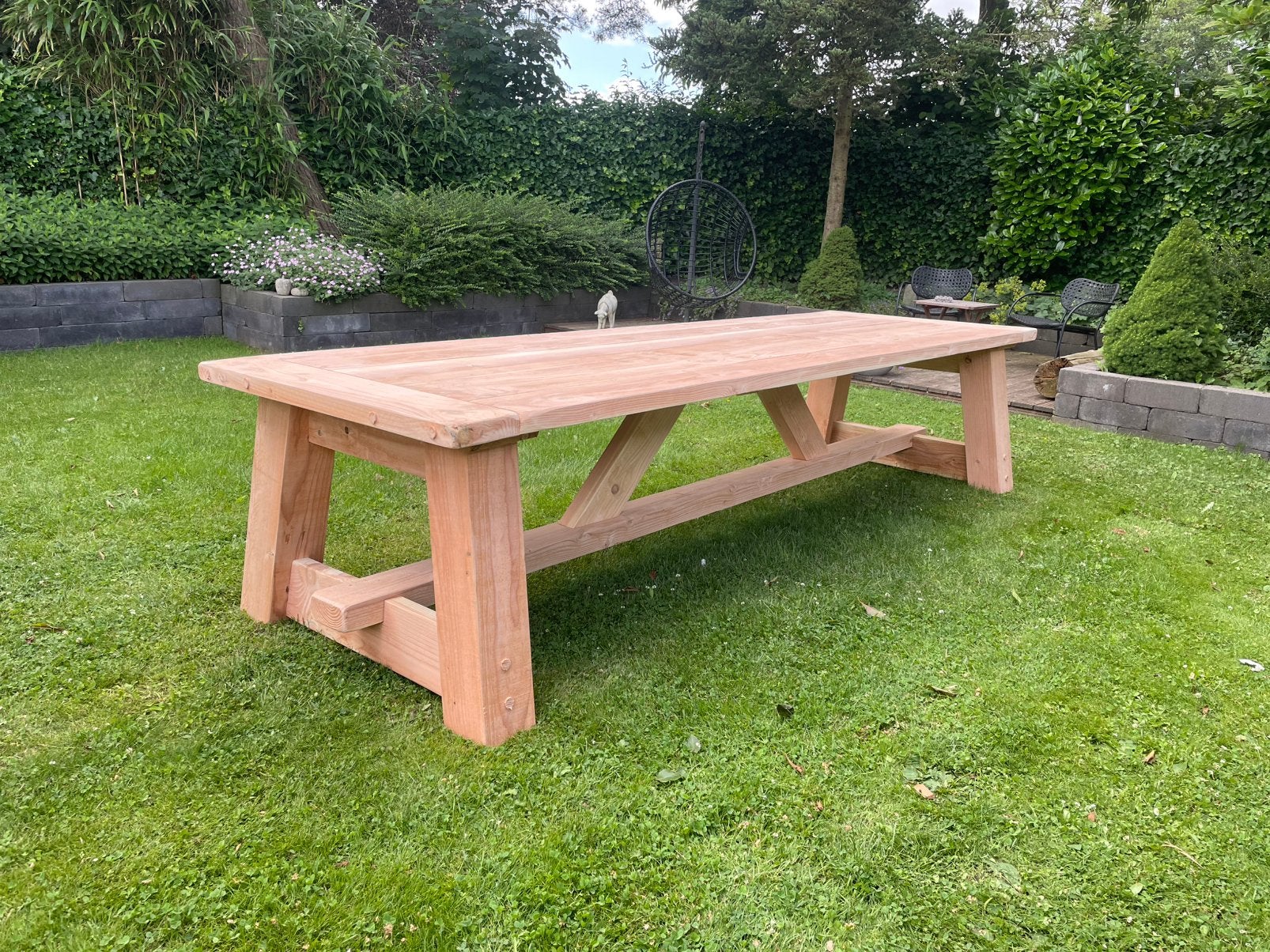 Grote tuintafel  buitentafel van 4 meter, Tuin en Terras, Tuintafels, Ophalen of Verzenden, Nieuw, Rechthoekig, Hout
