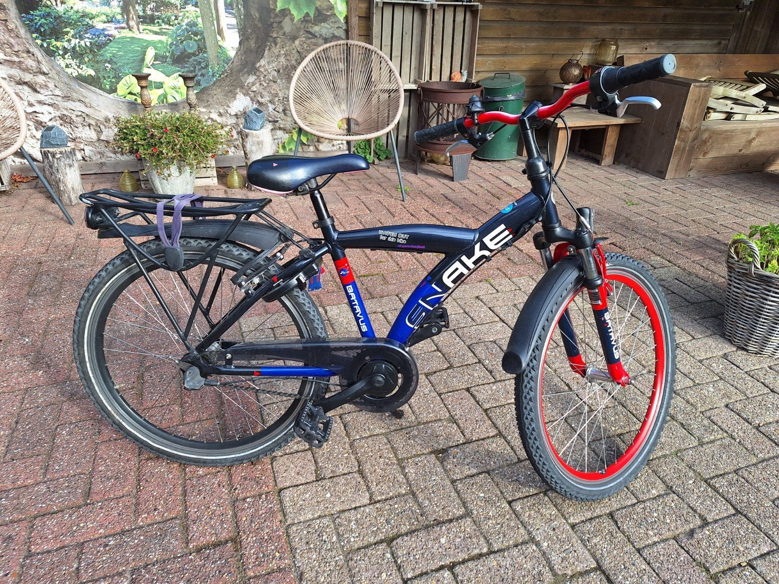 Batavus Snake kinderfiets - 24 inch, Velgrem, Versnellingen, Batavus, Zo goed als nieuw