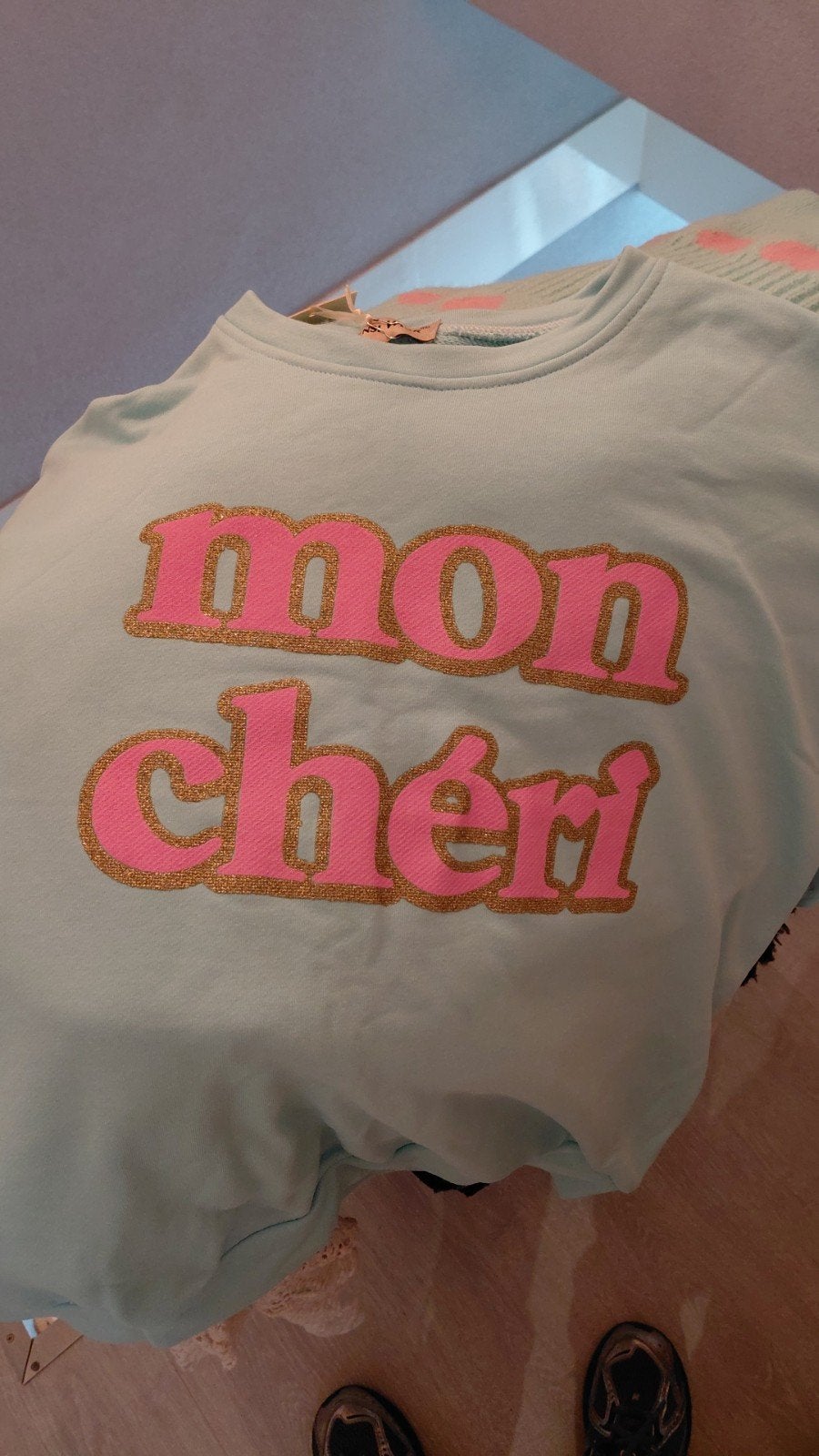 dames T-shirt, Ophalen, Blauw, Korte mouw