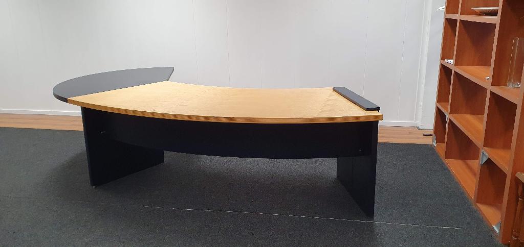 Directie Bureau, Wing model, hout beuken sidetable zwart., Huis en Inrichting, Bureaus, Ophalen, Gebruikt, Hout, Overige merken