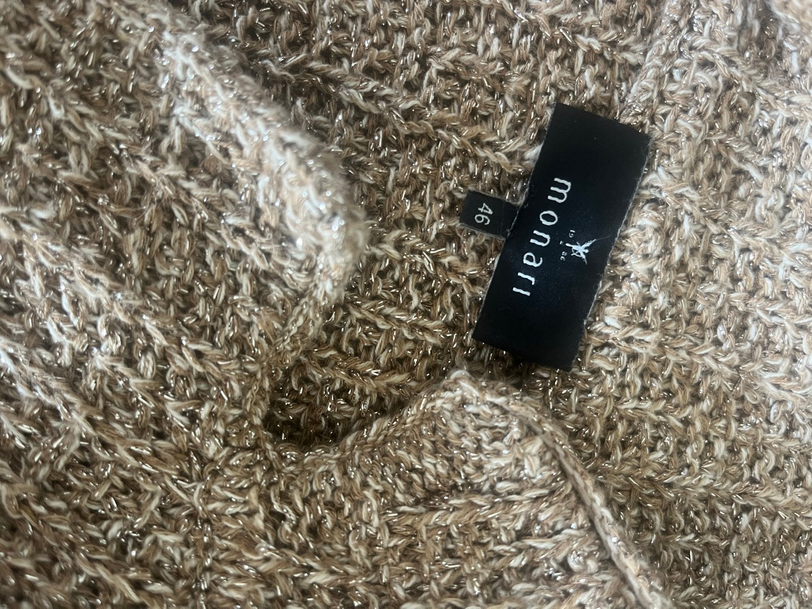 Mooi nieuw Monari vestje maat 46, Kleding | Dames, Ophalen of Verzenden, Nieuw, Maat 46/48 (XL) of groter, Beige