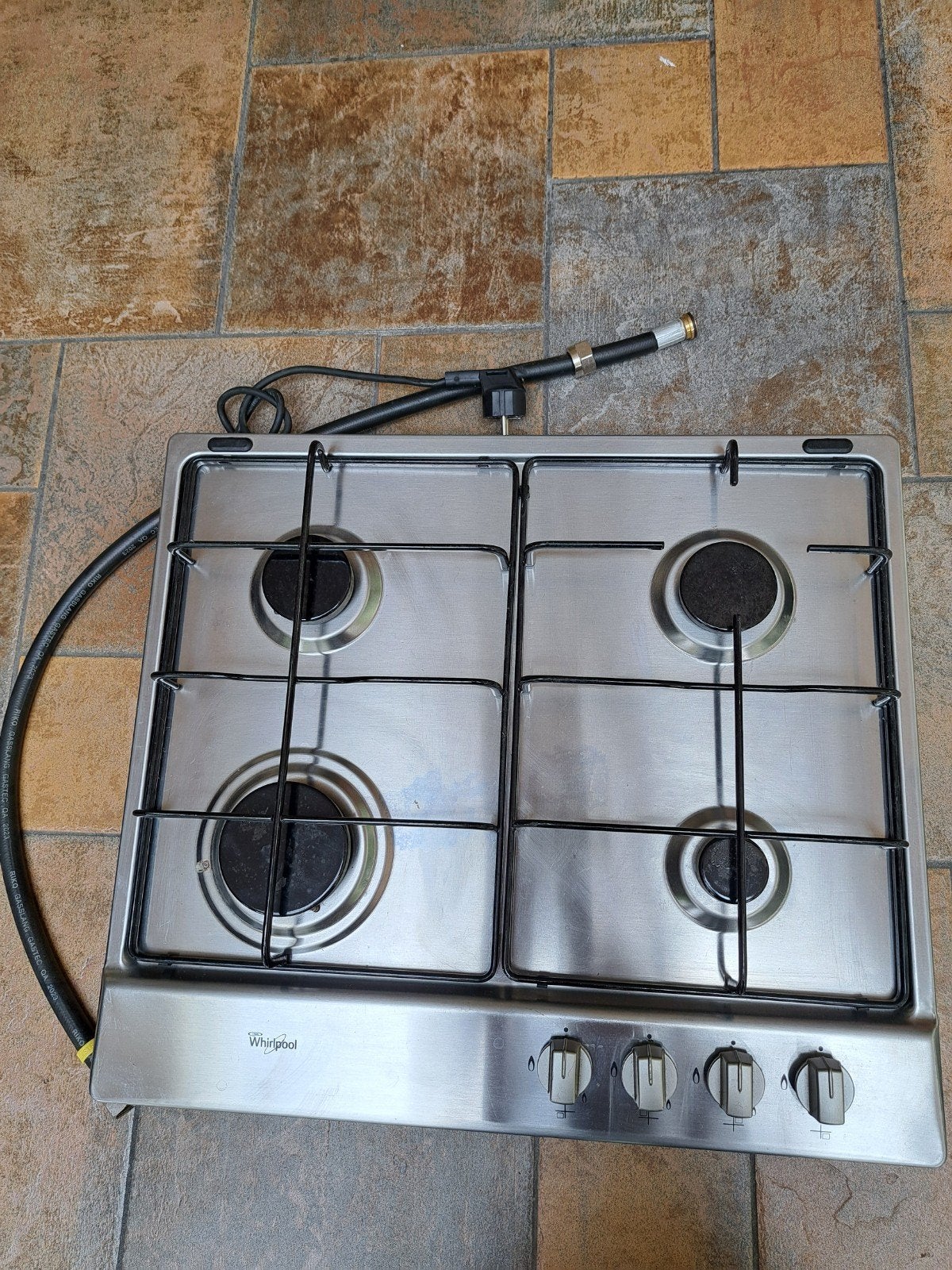 Whirlpool 4 pits gaskookplaat, Witgoed en Apparatuur, Kookplaten, Zo goed als nieuw, Inbouw, Gas, 4 kookzones