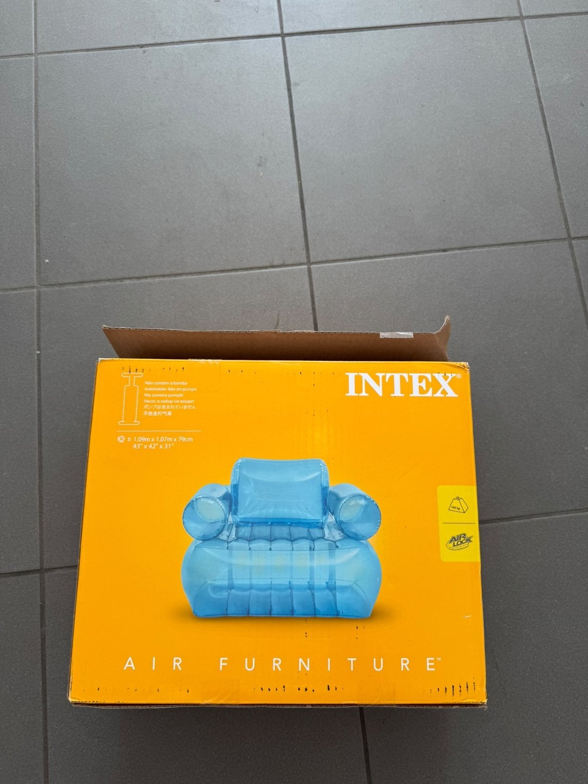 Nieuwe Intex Opblaasbare Stoel - Air Furniture, Ophalen, Kunststof, Blauw, Nieuw