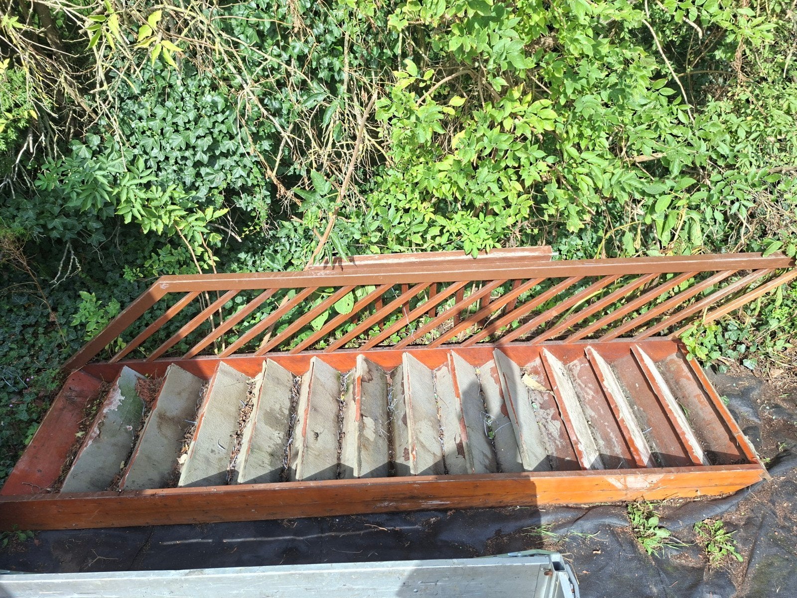 Houten binnentrap inclusief balustrade., Ophalen, Gebruikt, Trap, 2 tot 4 meter