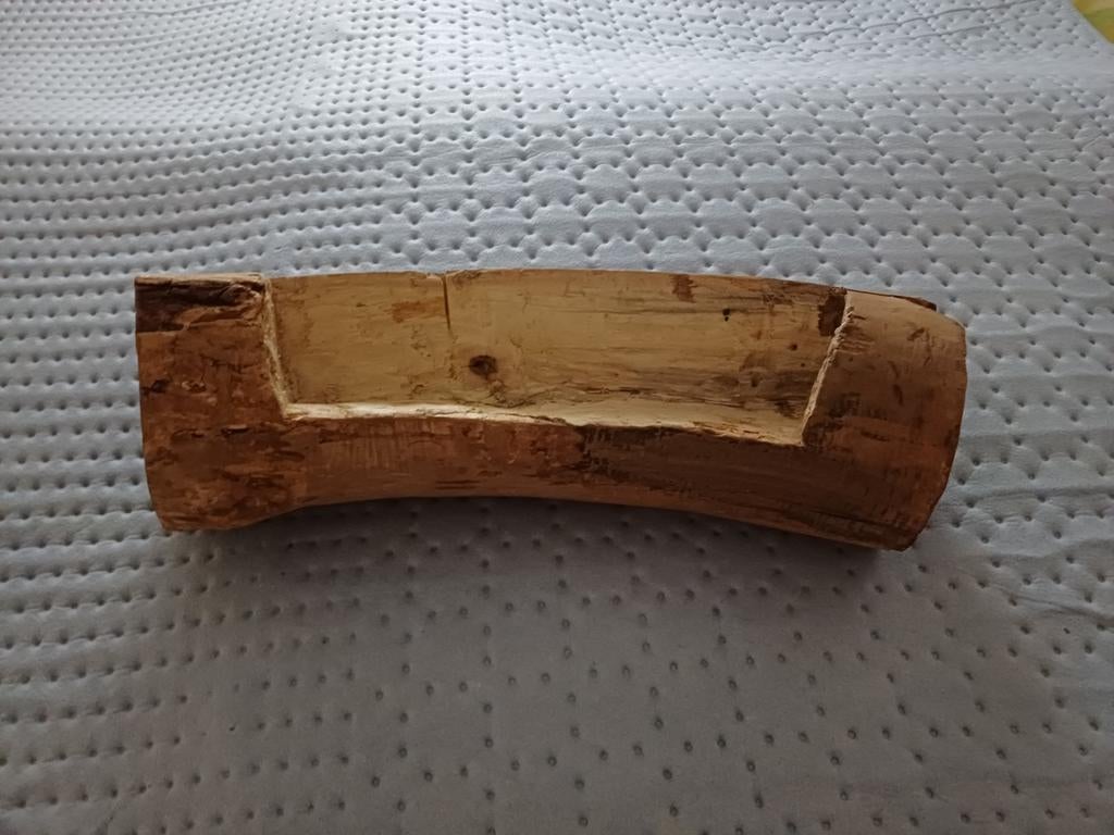 Unieke bloembak van boomstam - Natuurlijke uitstraling, Ophalen, Gebruikt, Minder dan 30 cm, Minder dan 60 cm