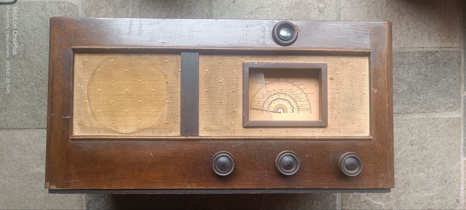 Antieke buizenradio - Vintage houten radio, Antiek en Kunst, Ophalen