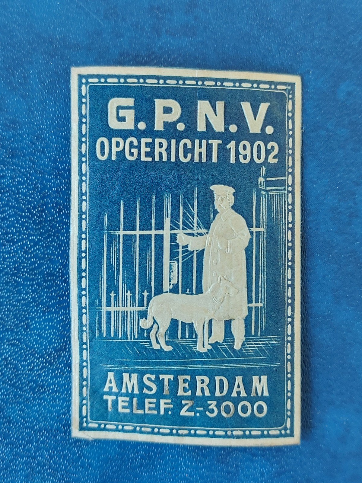 Sluitzegel G.P.N.V. Nachtveiligheid - Hond - reliëf zegel, Verzenden, Overige typen