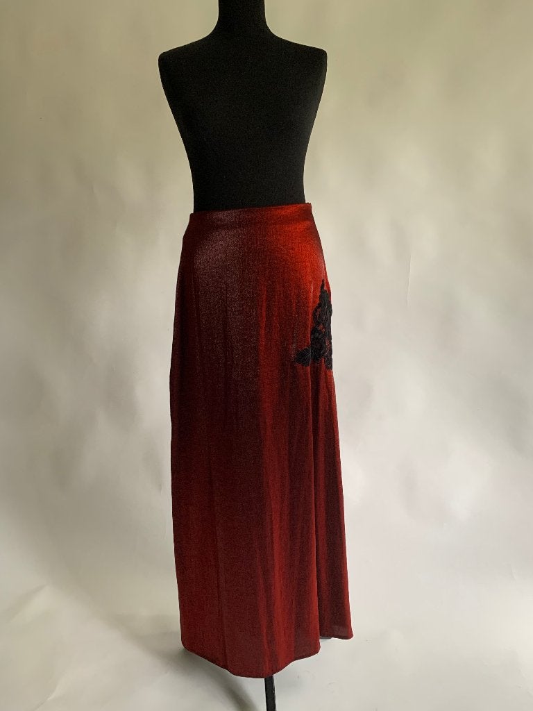Lange feest/avondrok, Hoffland (Barbara Hoff), rood, Hoffland, Carnaval, Ophalen of Verzenden, Kleding