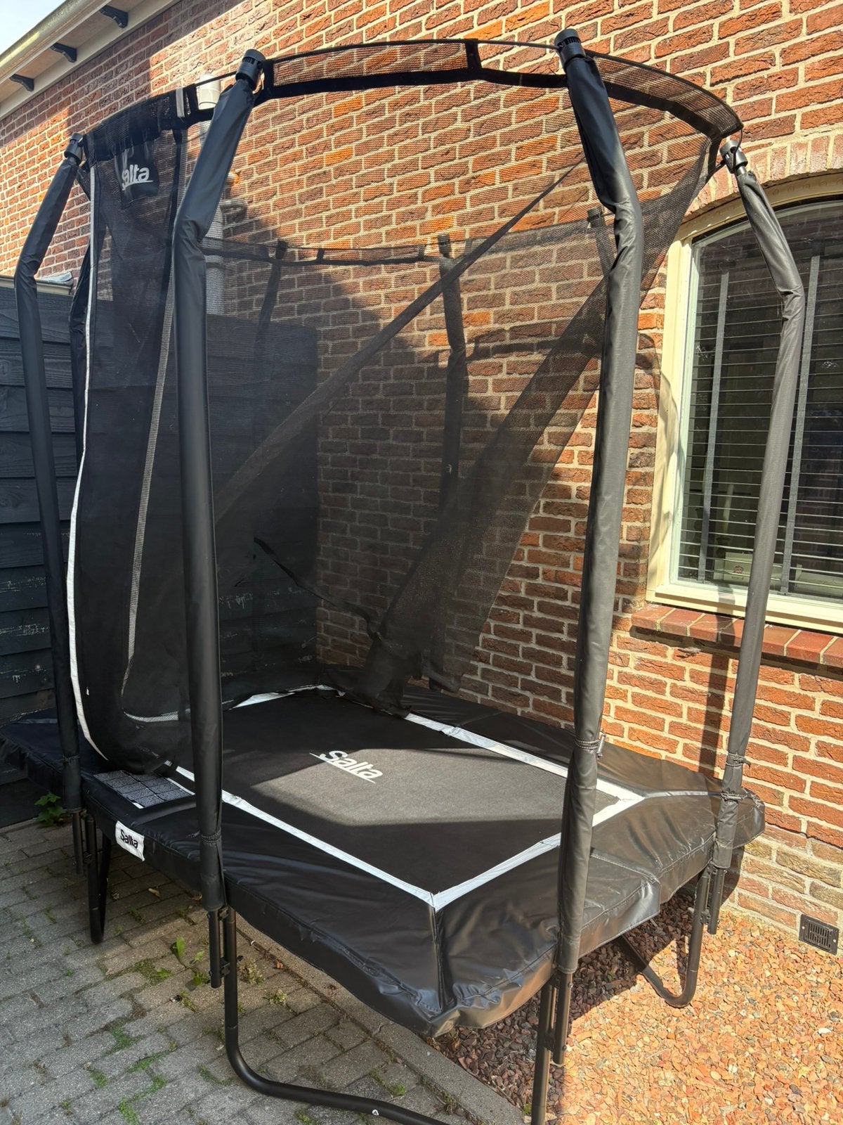 Salta Premium Black Edition 153x213cm trampoline met net, Ophalen of Verzenden, Zo goed als nieuw